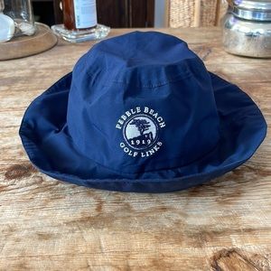 BOYS PEBBLE BEACH NAVY BLUE WATERPROOF BUCKET HAT
